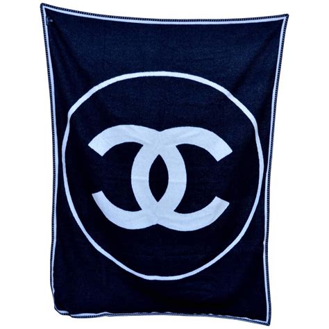 chanel logo throw blanket